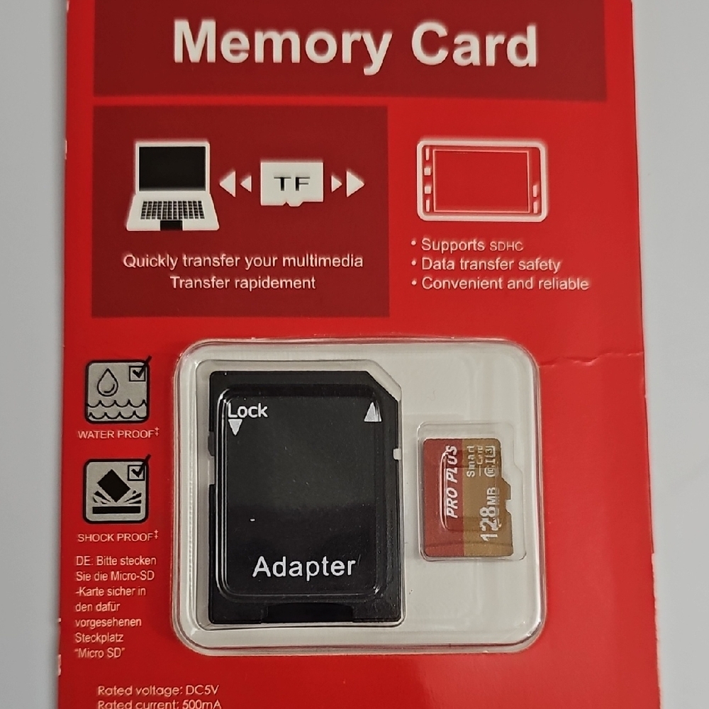 PROTOS Black Memory Card Adapter with 128GB Card